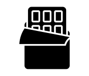 Confectionery pack sleeve icon